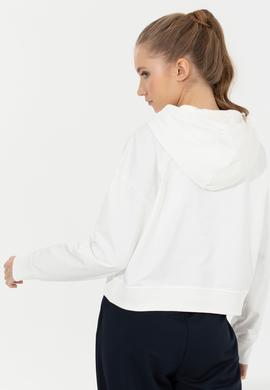 Kadın Ekru Kapüşonlu Sweatshirt - 50261243024