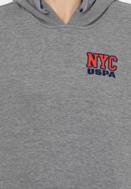 Kadın Gri  Melanj Kapüşonlu Sweatshirt - 50261239006