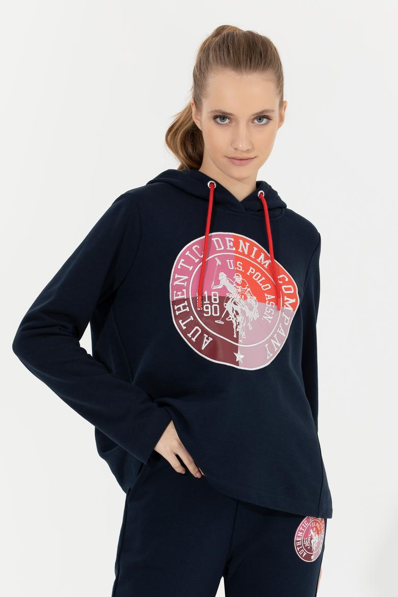 Kadın Lacivert Kapüşonlu Sweatshirt - 50254470002