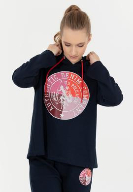 Kadın Lacivert Kapüşonlu Sweatshirt - 50254470002