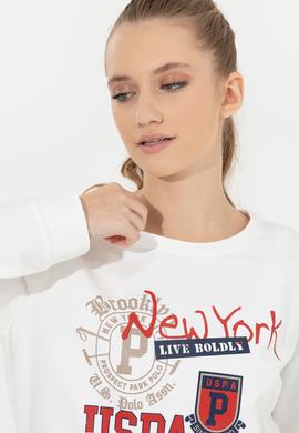 Kadın Ekru Sweatshirt - 50256289006