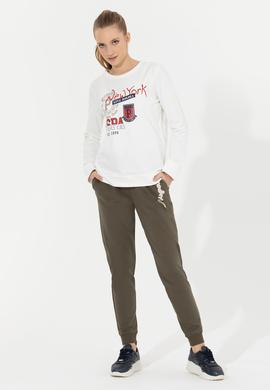 Kadın Ekru Sweatshirt - 50256289006