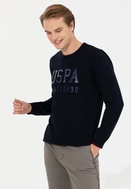 Erkek Lacivert Bisiklet Yaka Triko Kazak - 50258076003