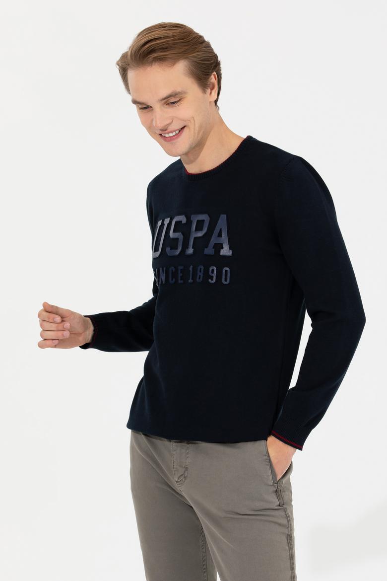 Erkek Lacivert Bisiklet Yaka Triko Kazak - 50258076003