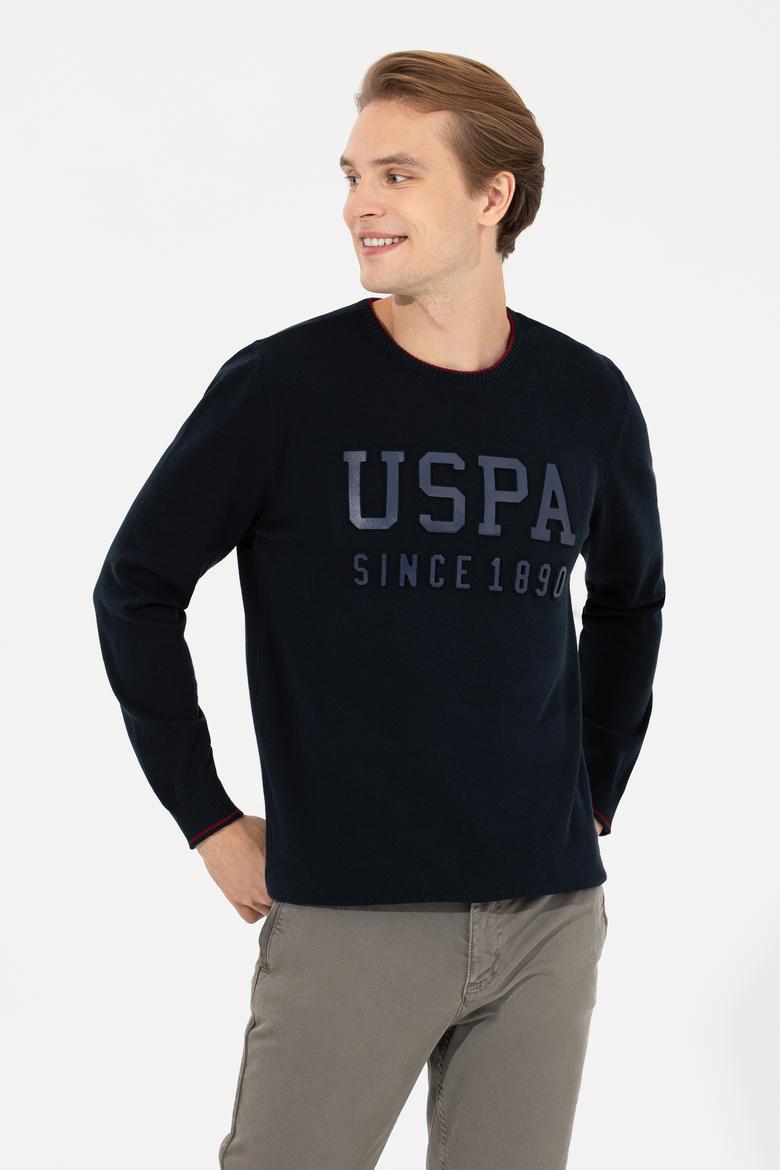 Erkek Lacivert Bisiklet Yaka Triko Kazak