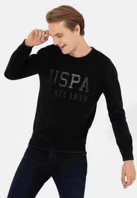 Erkek Siyah Bisiklet Yaka Triko Kazak - 50258076016