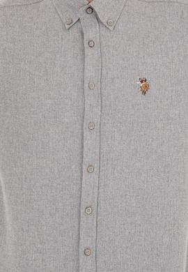 Erkek Vizon Uzun Kollu Basic Gömlek - 50256275102