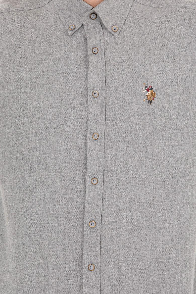 Erkek Vizon Uzun Kollu Basic Gömlek - 50256275102