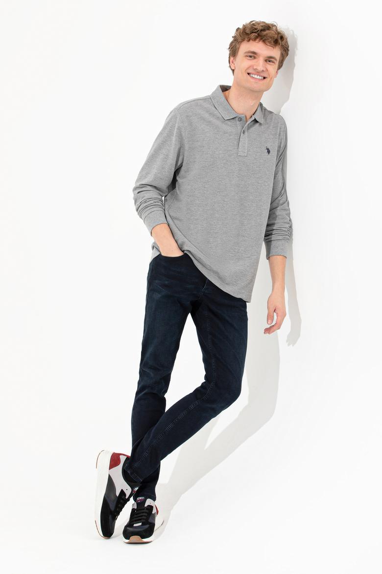 Erkek Gri Melanj Basic Sweatshirt - 50253121013