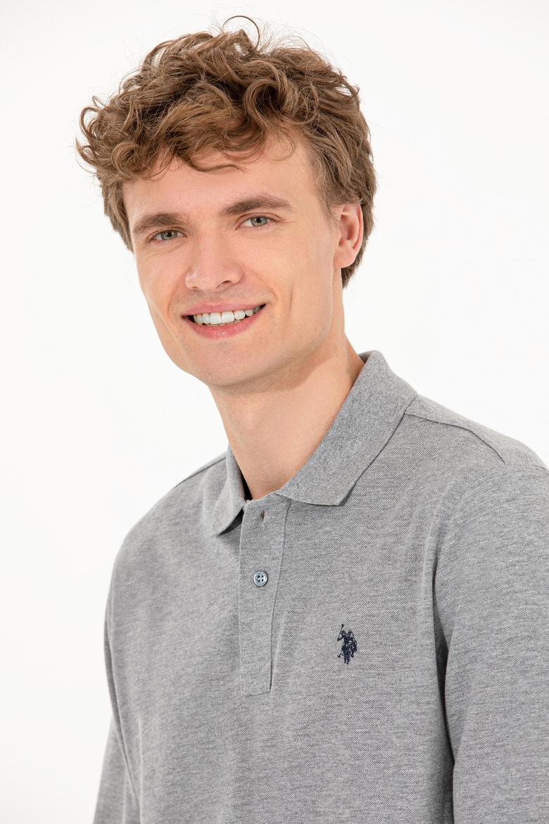 Erkek Gri Melanj Basic Sweatshirt - 50253121013