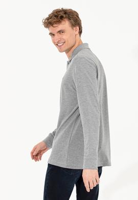 Erkek Gri Melanj Basic Sweatshirt - 50253121013