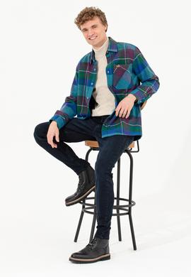 Erkek Kobalt Mavi Uzun Kollu Gömlek - 50254161017