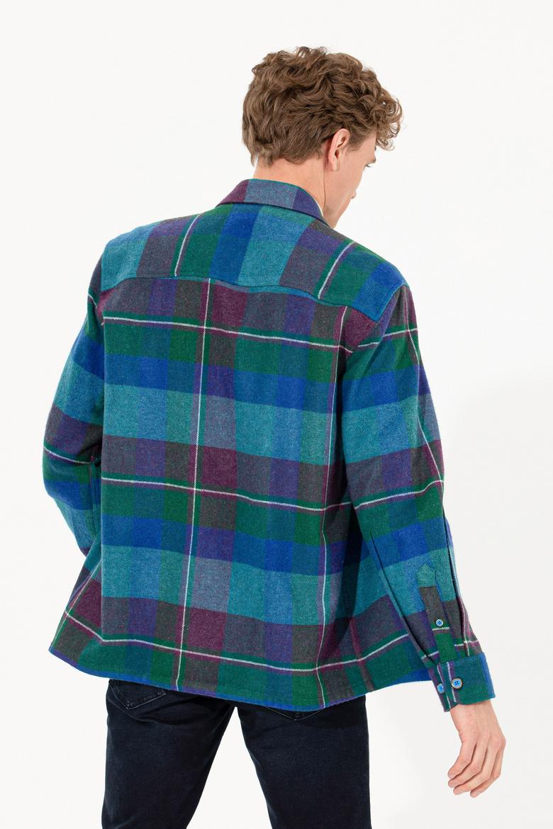 Erkek Kobalt Mavi Uzun Kollu Gömlek - 50254161017