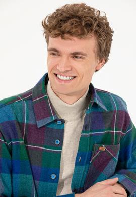 Erkek Kobalt Mavi Uzun Kollu Gömlek - 50254161017