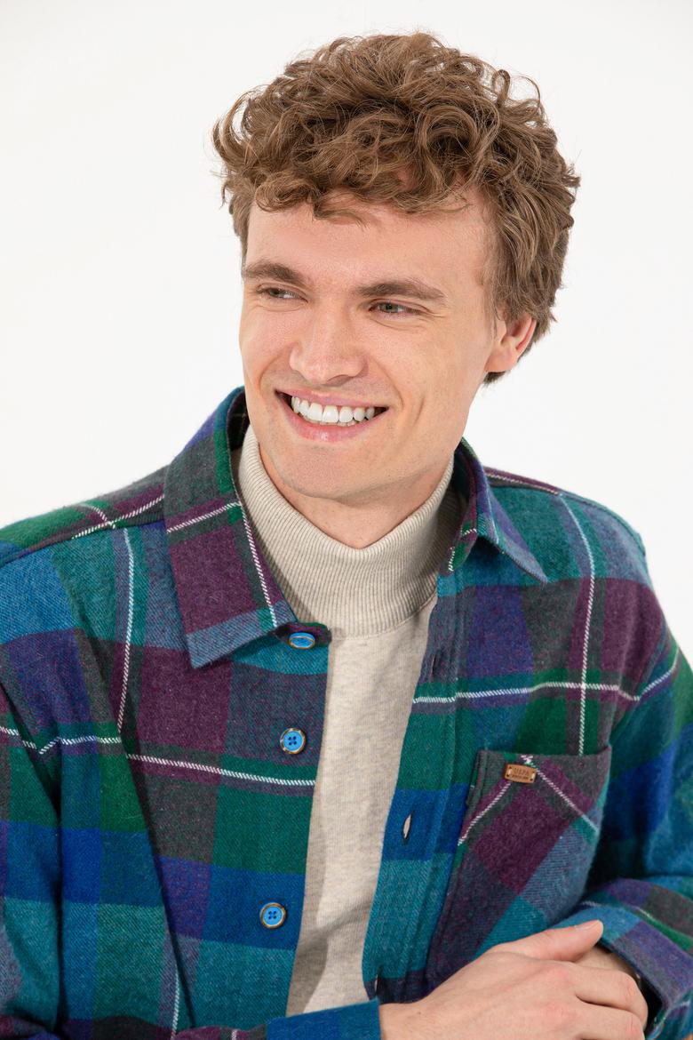 Erkek Kobalt Mavi Uzun Kollu Gömlek - 50254161017