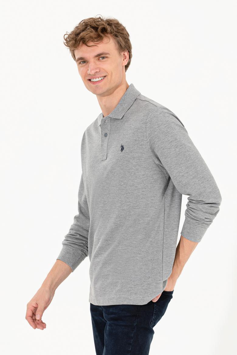 Erkek Gri Melanj Basic Sweatshirt - 50253121013