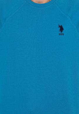 Erkek Kobalt Mavi Basic Sweatshirt - 50253181078