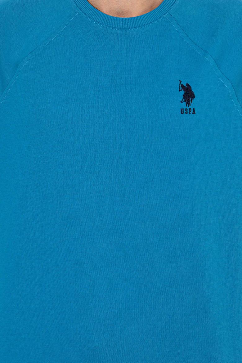 Erkek Kobalt Mavi Basic Sweatshirt - 50253181078