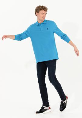 Erkek Kobalt Mavi Basic Sweatshirt - 50253121126