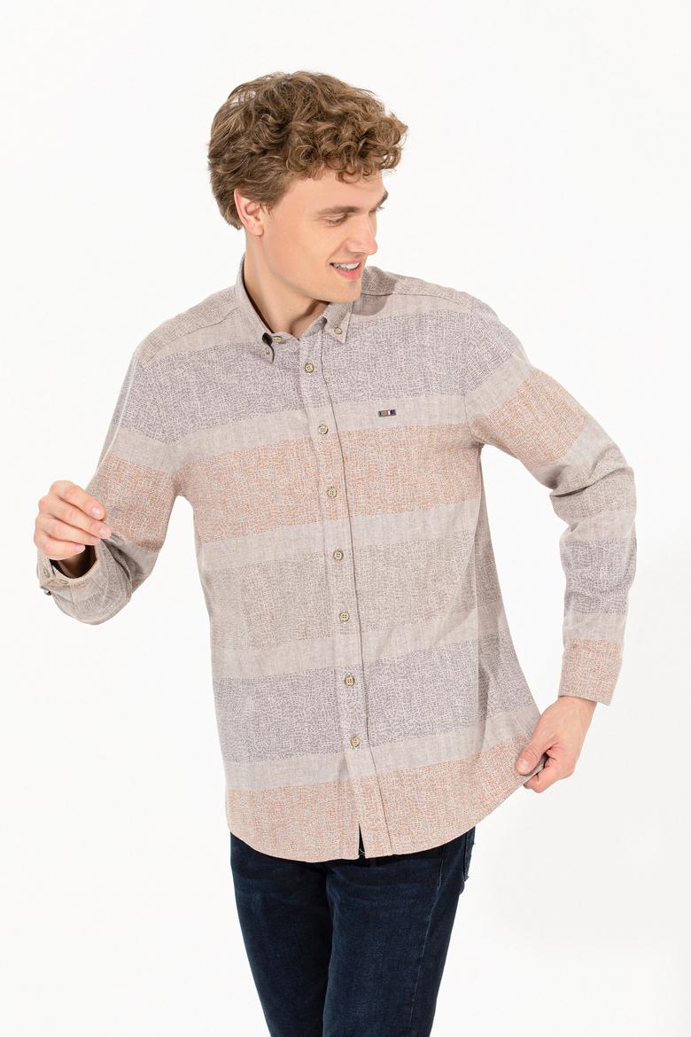 Erkek Taş Uzun Kollu Gömlek - 50254570014