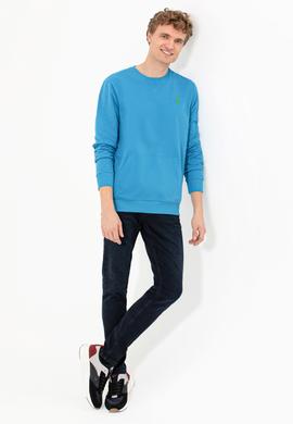 Erkek Kobalt Mavi Sweatshirt - 50253261005