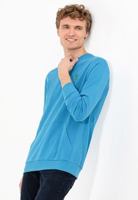 Erkek Kobalt Mavi Sweatshirt - 50253261005
