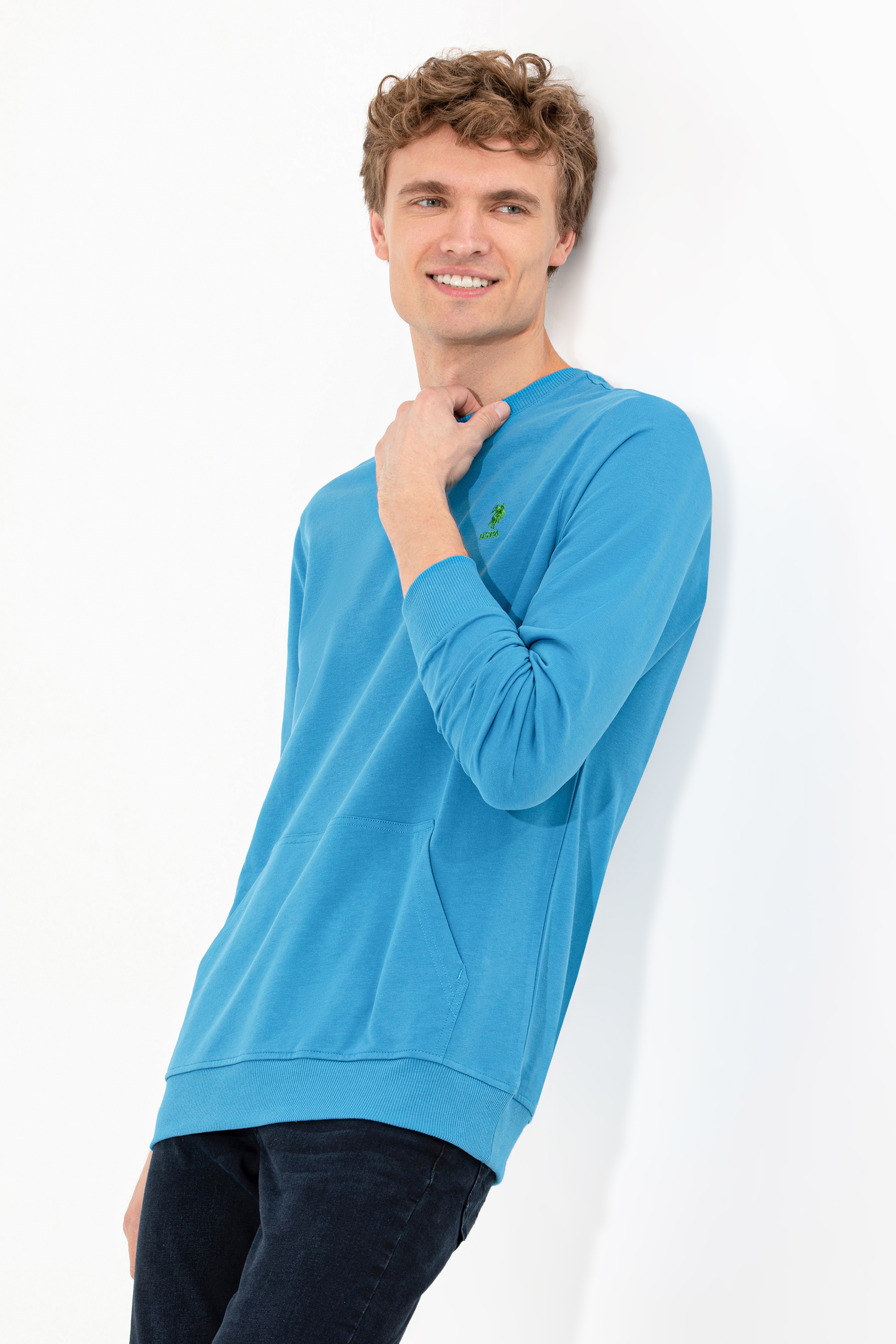 Erkek Kobalt Mavi Sweatshirt - Image 1
