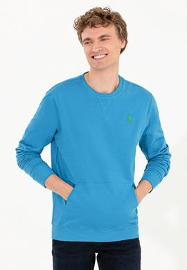 Erkek Kobalt Mavi Sweatshirt - 50253261005