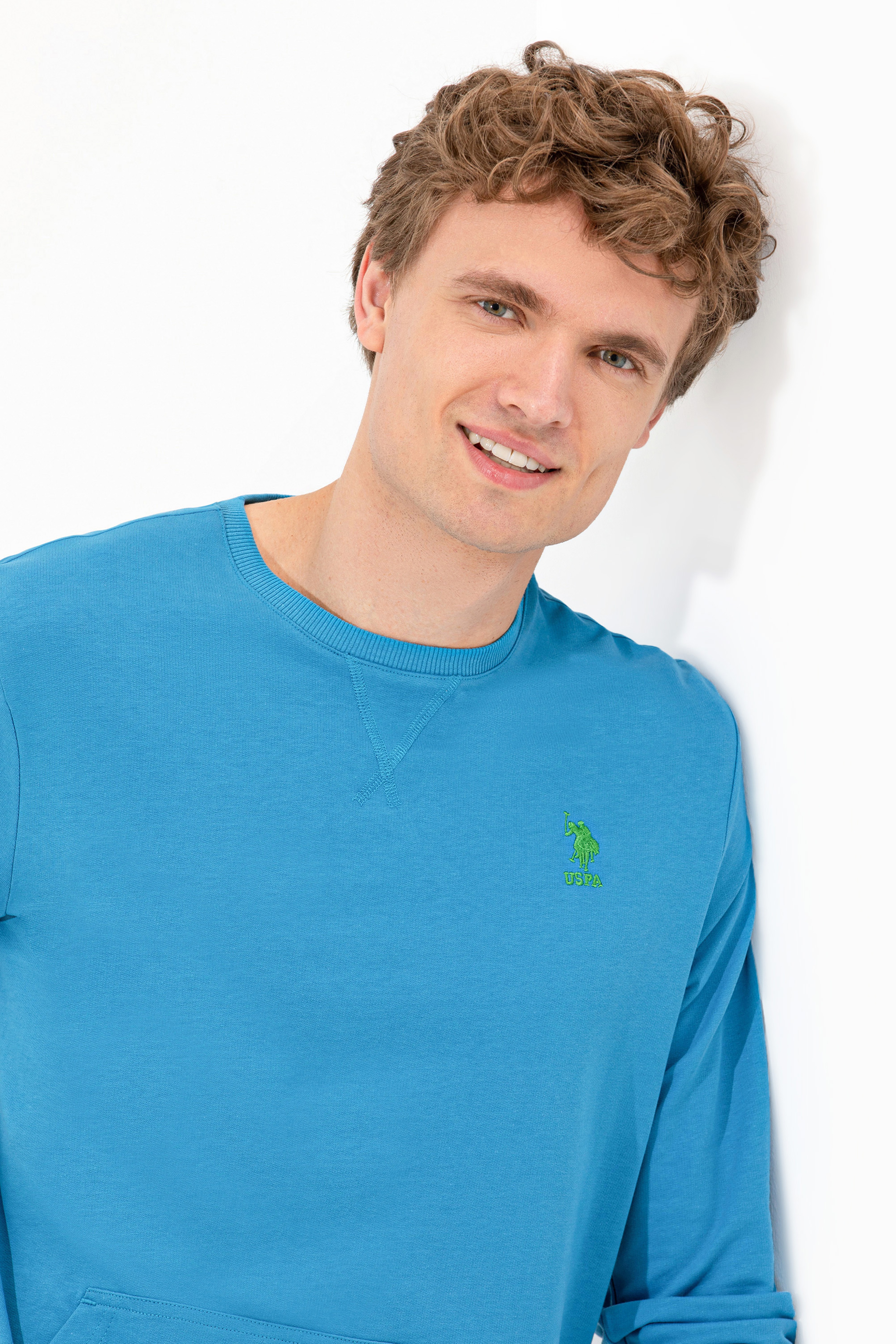 Erkek Kobalt Mavi Sweatshirt - Image 2
