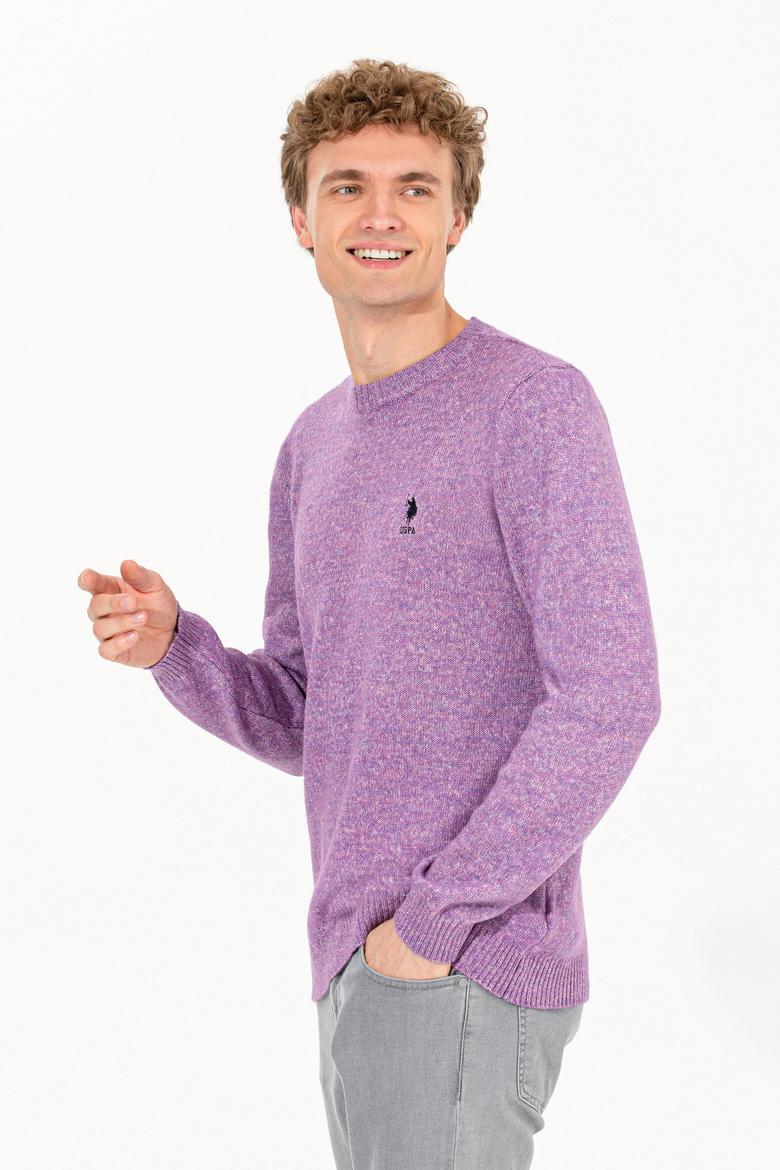 Erkek Menekşe Bisiklet Yaka Triko Kazak - 50256668009