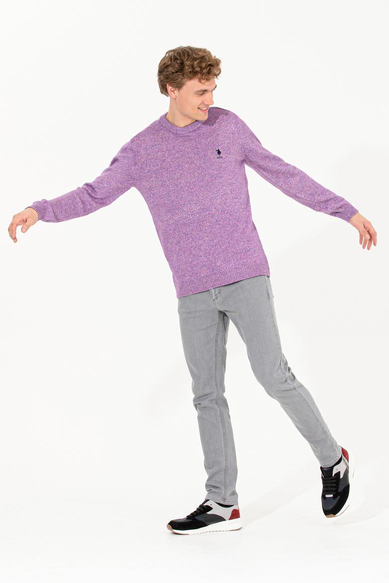 Erkek Menekşe Bisiklet Yaka Triko Kazak - 50256668009