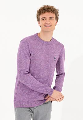 Erkek Menekşe Bisiklet Yaka Triko Kazak - 50256668009