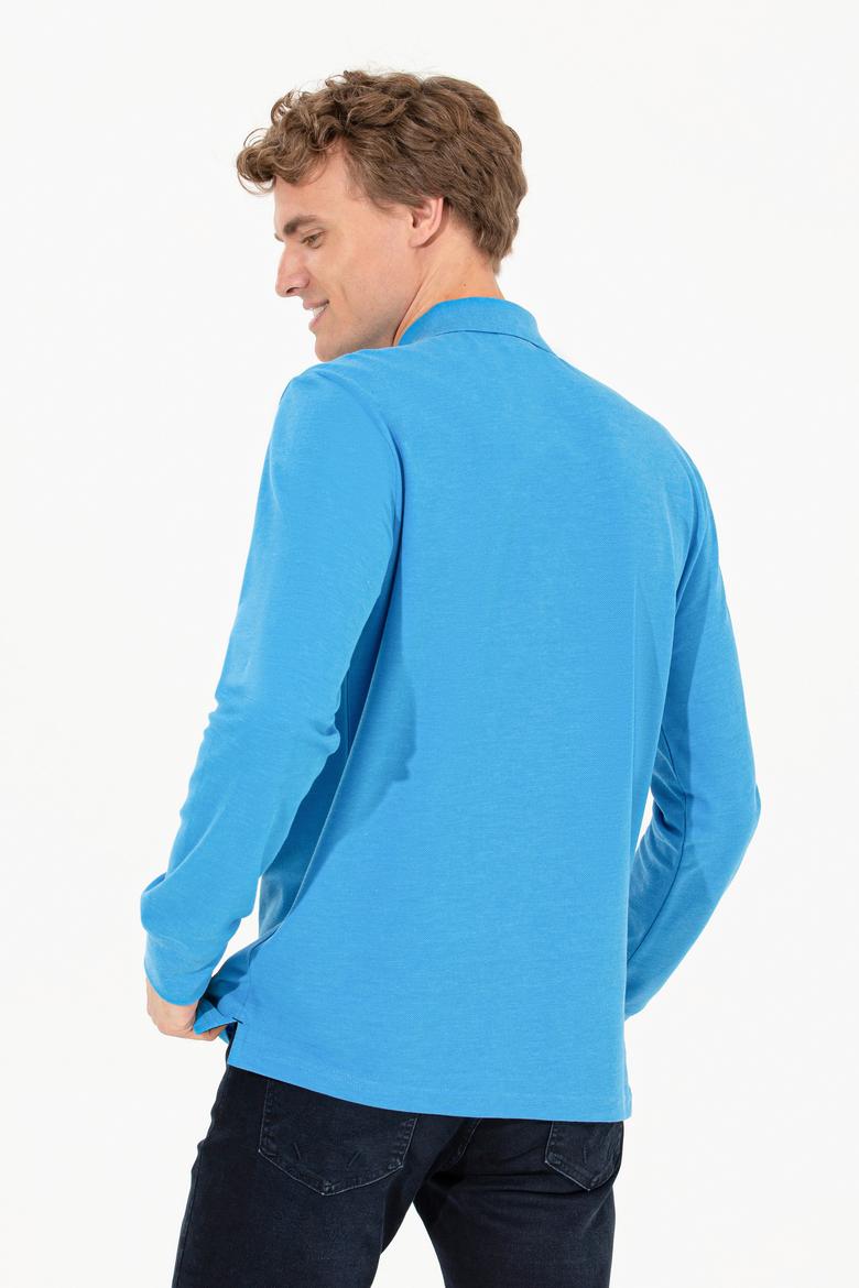 Erkek Mavi Melanj Sweatshirt - 50253126030