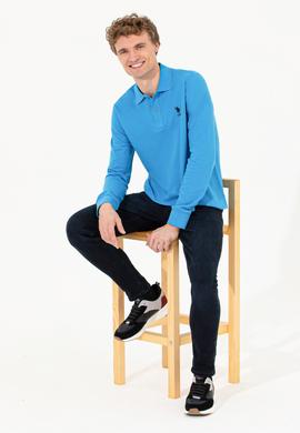 Erkek Mavi Melanj Sweatshirt - 50253126030