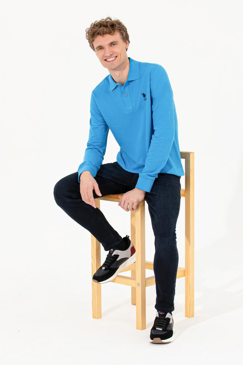 Erkek Mavi Melanj Sweatshirt - 50253126030