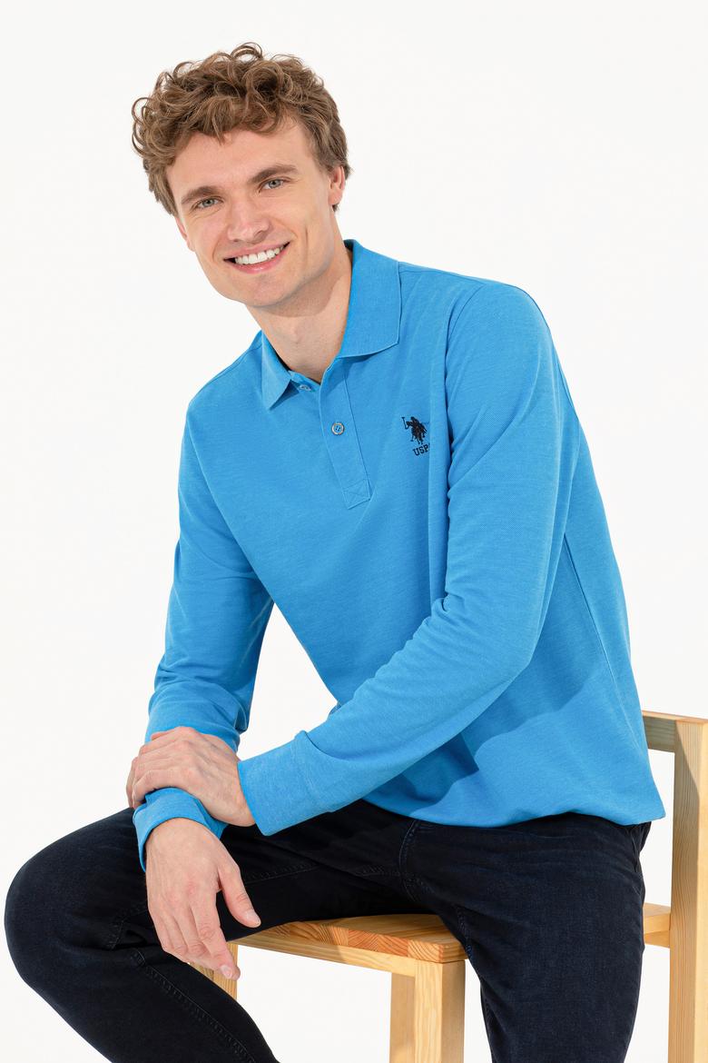 Erkek Mavi Melanj Sweatshirt