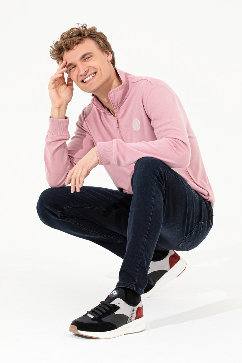 Erkek Manolya Dik Yaka Sweatshirt