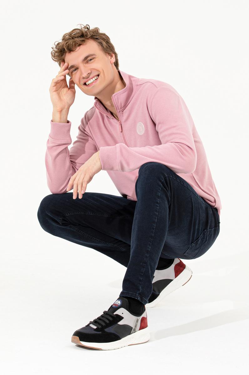 Erkek Manolya Dik Yaka Sweatshirt