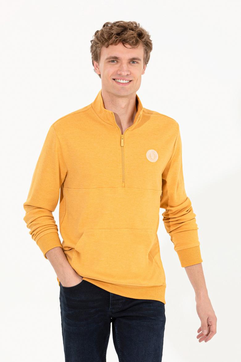 Erkek Safran Melanj Sweatshirt
