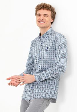 Erkek Mavi Uzun Kollu Gömlek - 50254083028