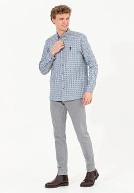 Erkek Mavi Uzun Kollu Gömlek - 50254083028