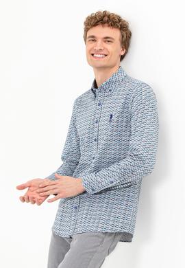 Erkek Mavi Uzun Kollu Gömlek - 50254083028