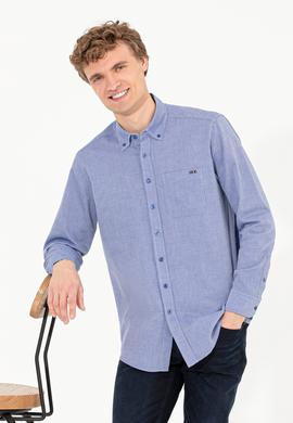Erkek Mavi Uzun Kollu Gömlek - 50256988030