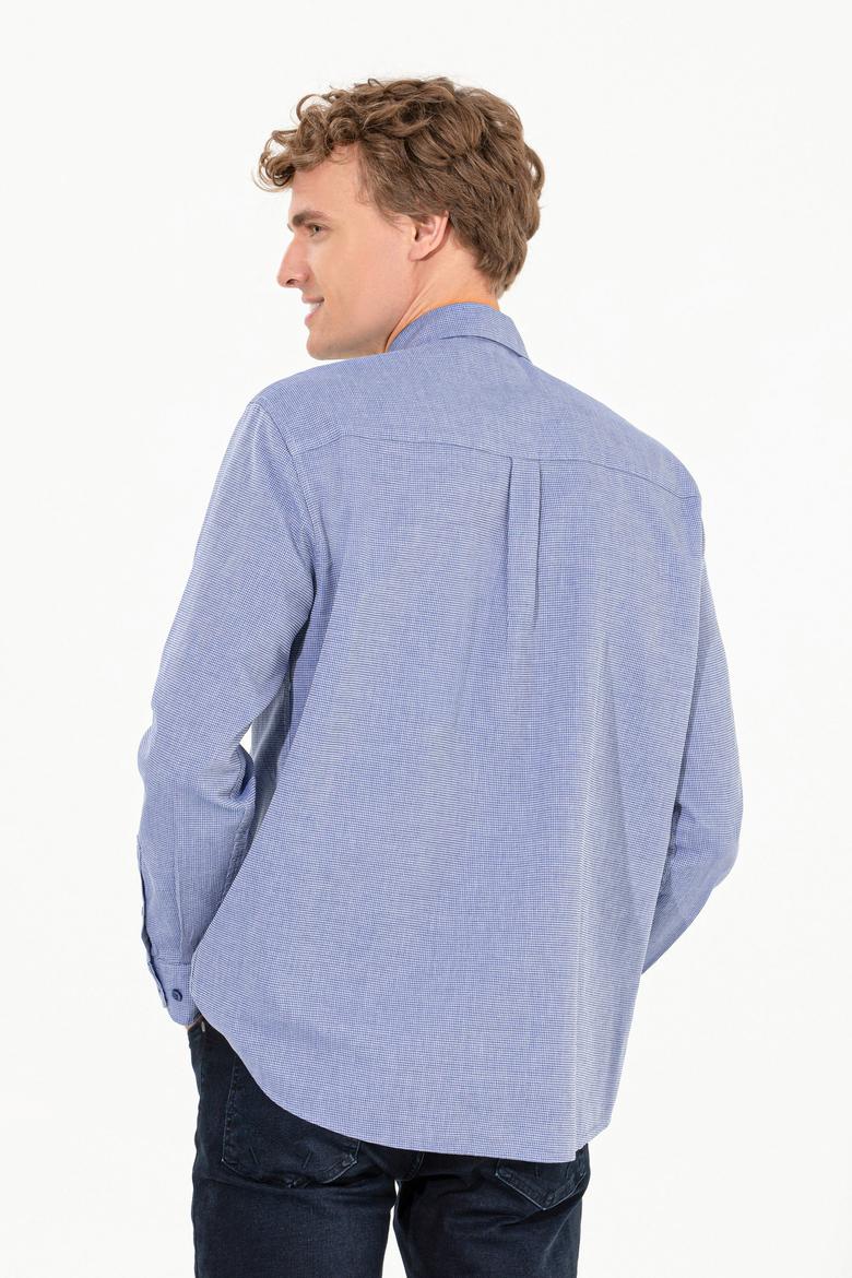 Erkek Mavi Uzun Kollu Gömlek - 50256988030