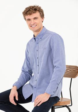 Erkek Mavi Uzun Kollu Gömlek - 50256988030