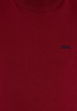 Erkek Bordo Balıkçı Yaka Basic Triko Kazak - 50257605018