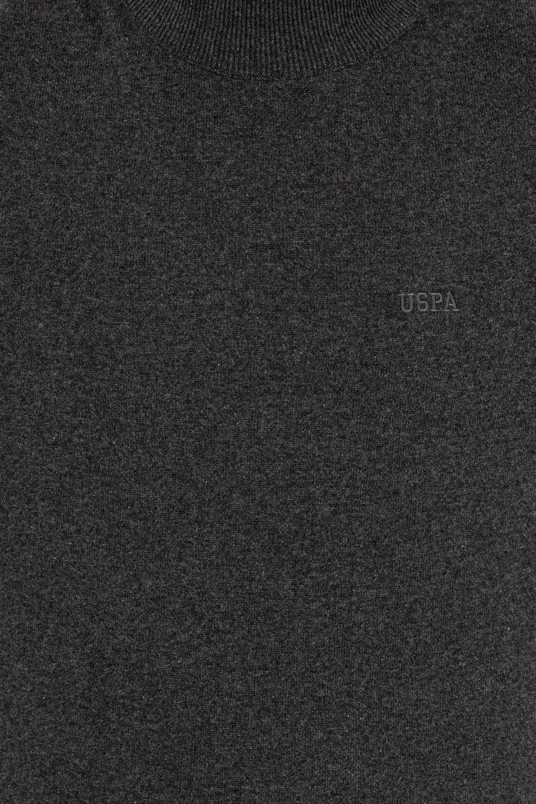 Erkek Antrasit Melanj Balıkçı Yaka Basic Triko Kazak - 50257605033