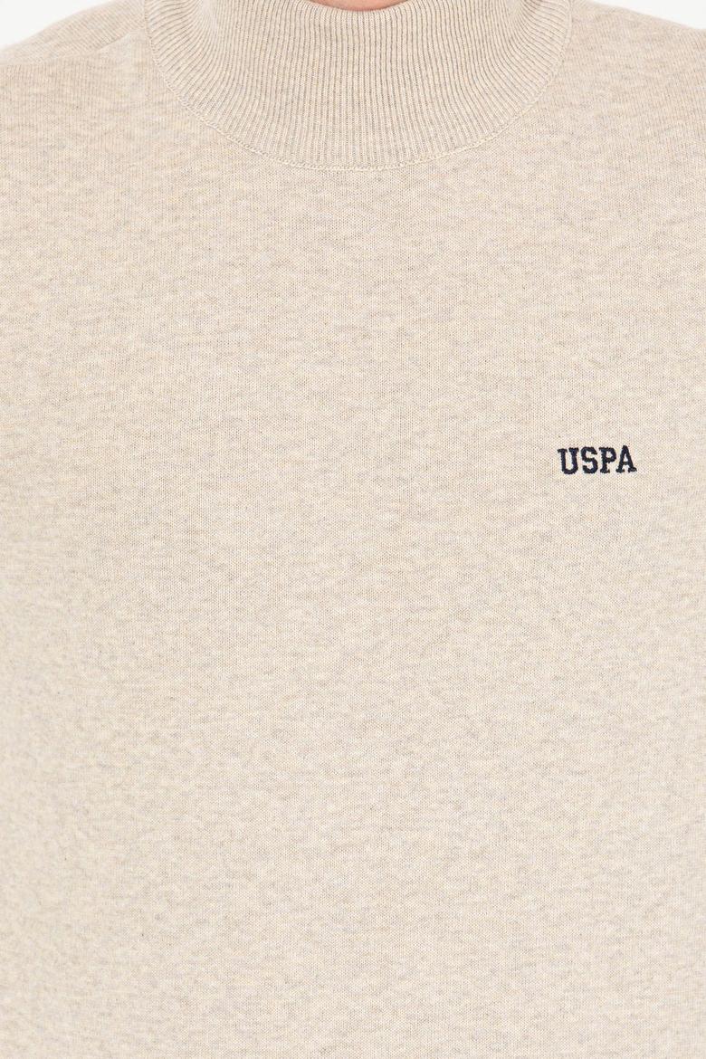 Erkek Taş Melanj Balıkçı Yaka Basic Triko Kazak - 50257605072