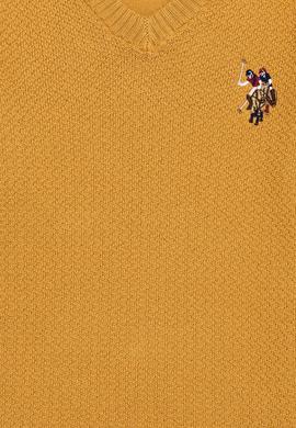 Erkek Çocuk Safran Bisiklet Yaka Triko Kazak - 50255664026