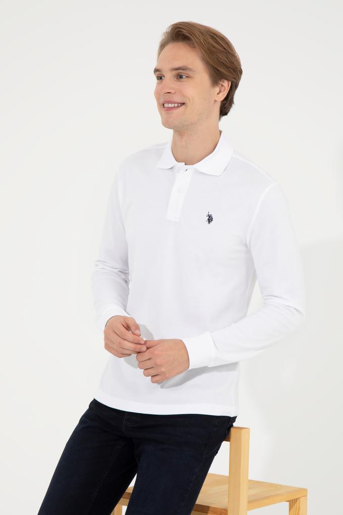 Erkek Beyaz Basic Sweatshirt